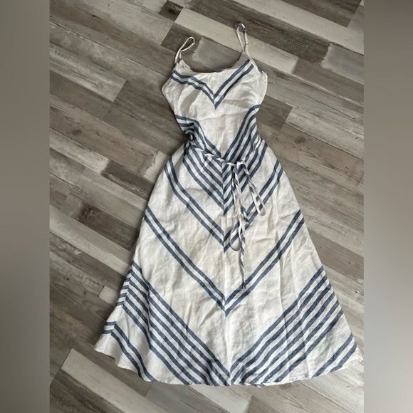 Fifteen Twenty Blue and White Chevron Maxi Dress - Picture 1 of 4